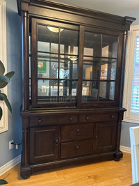 Wood hutch and buffet 