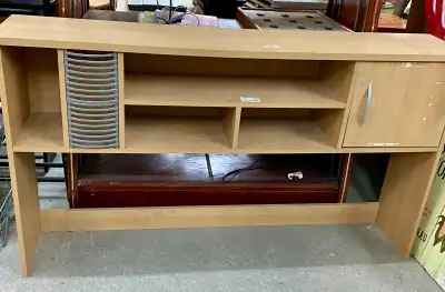 Desk Hutch Office Wooden Shelves Cupboard Storage, View more