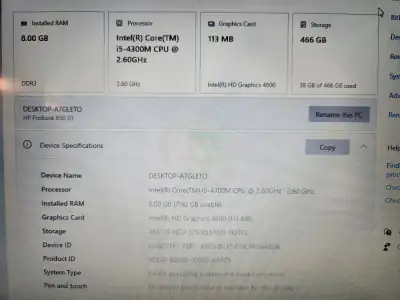 HP ProBook 650 G1 i5-4th 8GB RAM 500HDD WIN10PRO, View more