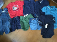 9 OSHKOSH SZ 24 M SOME NEW WITH TAGS ON OVERALLS