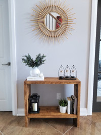 Modern & Contemporary - Solid Wood Console Table with Shelf