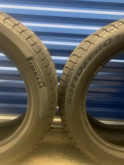 Pair. 245/50R18 Pirelli Sottozero 3. RUN FLAT. FIRM $240: Two Used All Weather RunFlat Tires. FIRM T...