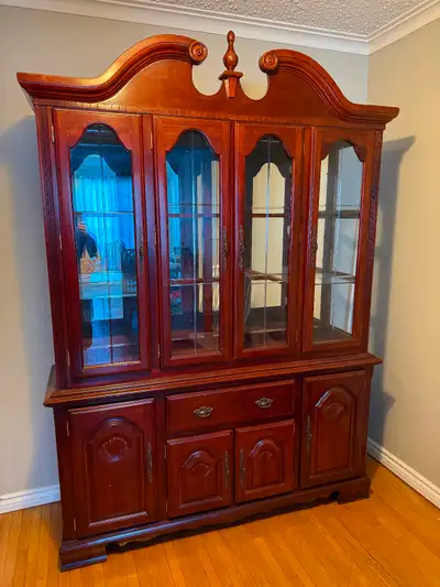 Two piece hutch and cabinet, good condition!, View more