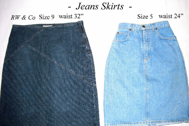 Jeans Skirts, excellent, size 9 dark blue + size  5 faded blue in Women's - Bottoms in City of Toronto