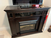 Electric Fireplace & Cabinet