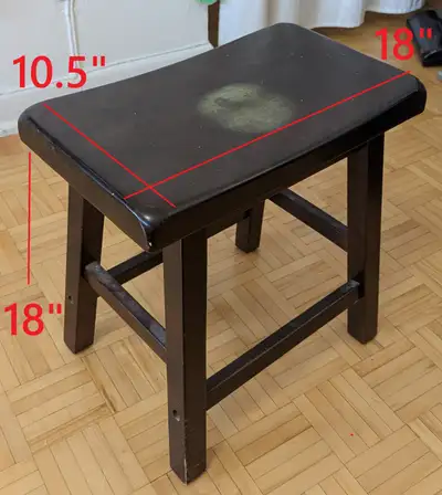 Wooden Counter Height Stool with Saddle Seat, View more