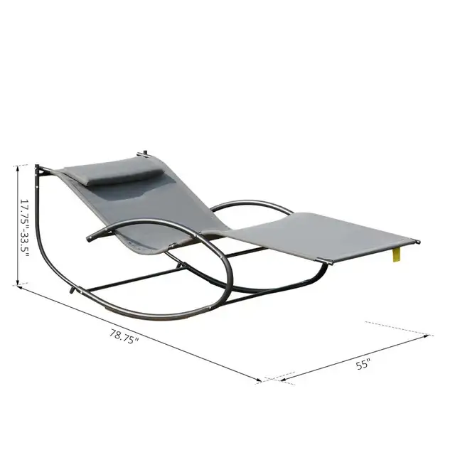 Double Chaise Lounger Garden Rocker Sun Bed Outdoor Hammock Chai in Patio & Garden Furniture in Markham / York Region - Image 4