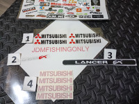 $6 EACH - BRAND NEW Various Mitsubishi Lancer Decals Stickers