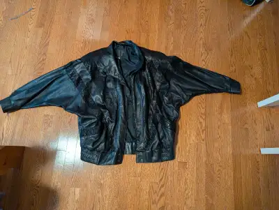 Unisex Leather Jacket XL, View more