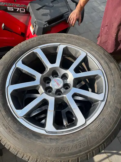 Tires are Michelin tires one has some odd wear on the edge but still good and rims are good with min...