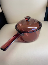 Corningware Vision Pyrex Cookware Cranberry Purple 1 Litre Pot w