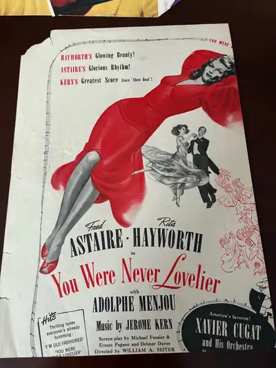 1942 Fred Astaire Rita Hayworth You Were Never Lovelier vintage, View more