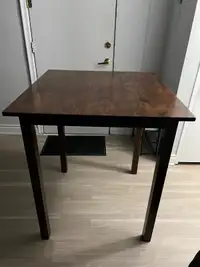 Brown wooden bar table