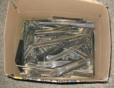 HO Train - One / 1 Smaller Box Full Tracks as Shown. - Straight Track - Curved Track - Rail Switcher...