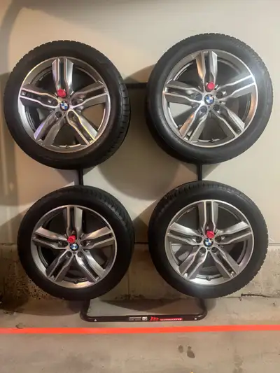 For Sale: Set of 4 BMW Style 570M Wheels with Bridgestone Blizzak LM-001 RFT Winter Tires Wheel Spec...