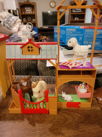 Toy farm with animals
