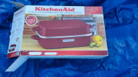 NEW LARGE RED KITCHEN AID ROASTER