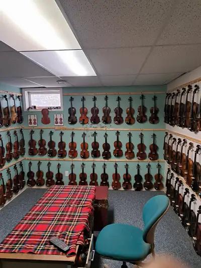 I have all kinds ,and sizes of violins for also bows and cases available all at various prices. Come...