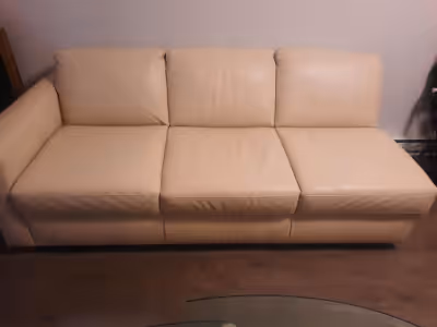 Free Natuzzi brand white leather couch. Only 2 years old and in good condition, bought brand new. YO...
