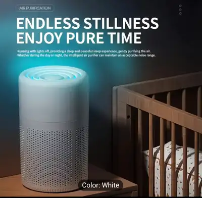 HEPA Air Purifier - USB Powered, Very Silent, White, View more