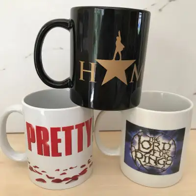 Group of 3 Broadway Musicals Mugs Hamilton Pretty Woman +1, View more