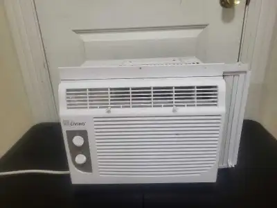 For Living Window Air Conditioner. Works very well. Needs a side pull out. Can use pile wood etc. 10...