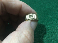 Vintage Classic size 6 GOLD MENS RING Detailed Etching Beautiful