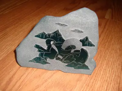 New Etched / Engraved Sleeping Child Stone Rock - $20, View more