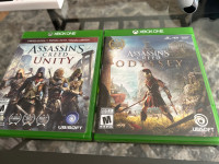 Assassins Creed Unity and Odyssey - Xbox One