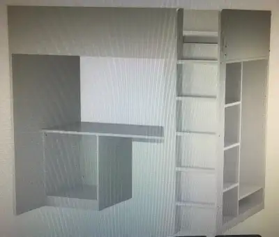 Lit 2 étages avec bureau et bibliothèque, View more