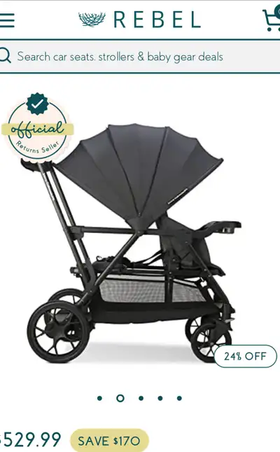 Joovy double stroller sit stand, View more