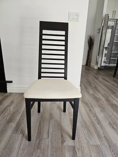 Wood frame Dining Room Chair with Cream Seat - 4 available, View more