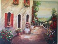 Tuscan balcony canvas