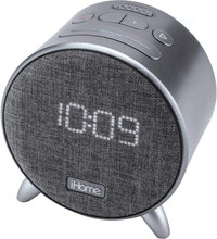 iHome Bluetooth Alarm Clock Dual Power Glow with USB and Ambient