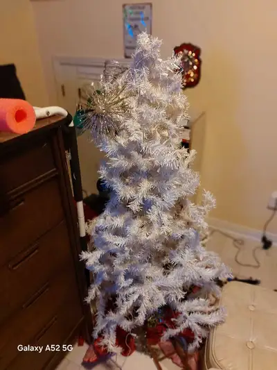 white Christmas tree, View more