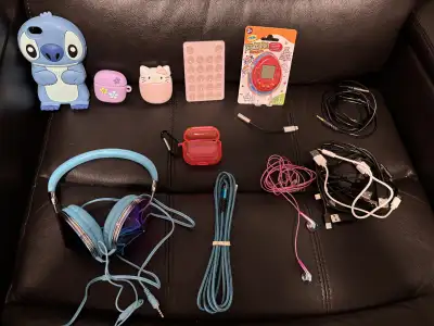 Headphones electronic accessories bundle, View more