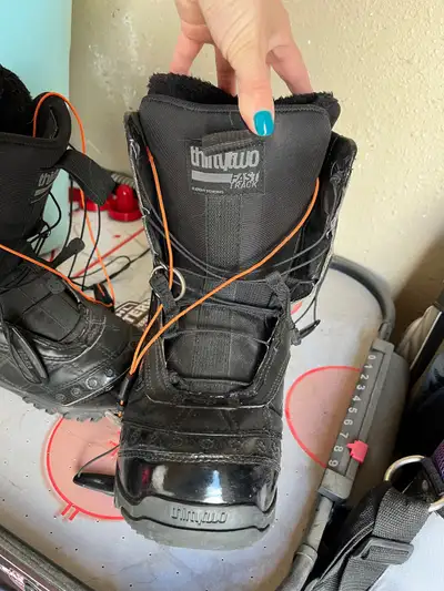 Thirty two snowboard boots. In excellent condition. They are a size 7, but fit fairly small (I am a...
