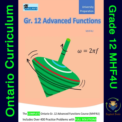 Advanced Functions 12 MHF4U detailed Solutions GTA Delivery, View more