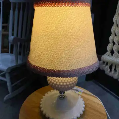 Vintage Milk Glass Table Lamp, View more