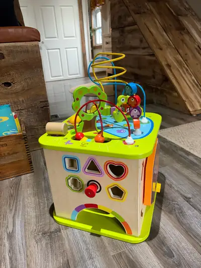 Hape Country Critters Activity Cube. Missing a few of the original pieces but I have lots of other b...