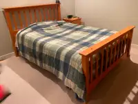 DOUBLE BED & FURNITURE: Solid Maple Wood