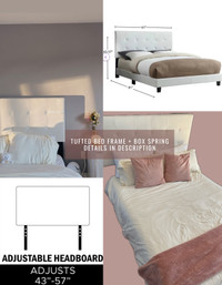 Fairly New Button Tufted Bed Frame & Box Spring