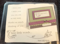 Stampin’ Up Wooden Stamps for Sale - Three Little Words