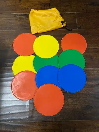 Brand New 8 Inch Poly Vinyl Non Slip Agility Spot Markers, 10Pcs, View more