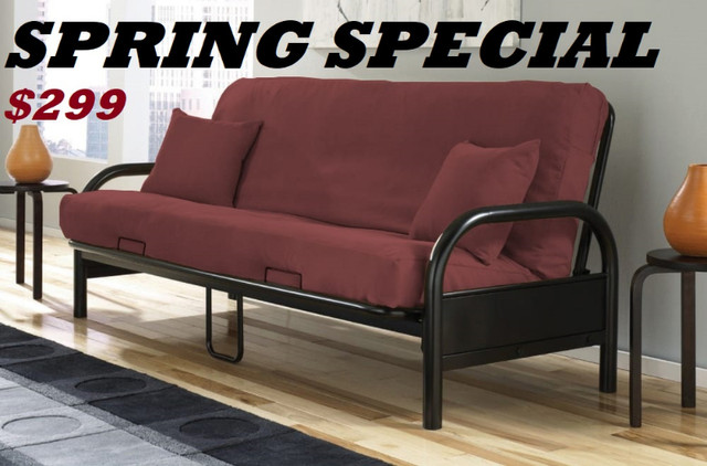 SPRING SPECIAL SALE  FOR METAL FUTON SOFA BED NO MATTRESS. in Couches & Futons in Oakville / Halton Region