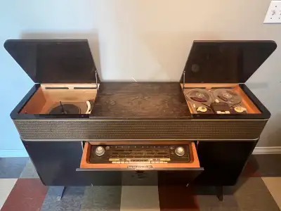 vintage record player, View more