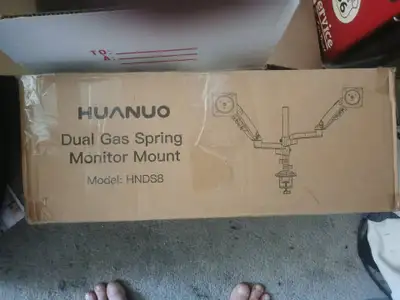 NEW IN BOX. Allows you to mount TWO monitors on a single stand. Sells for about $90 on amazon.ca. Se...