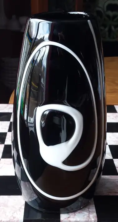 Hand-Blown Heavy-Glass Vase ~ 8.75" Tall x 2.25" Diameter, View more