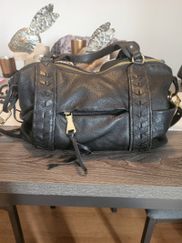 Aimee Kestenberg  Genuine Black Pebble Leather Handbag