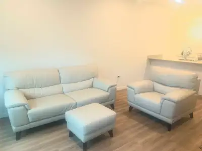 Beautiful Leather Sofa Group - Like New, View more